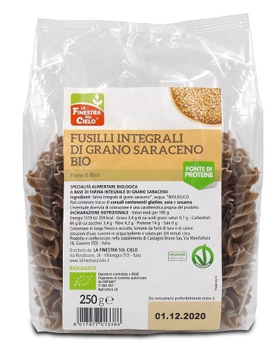 FUSILLI INTEGRALI DI GRANO SARACENO BIO 250 G