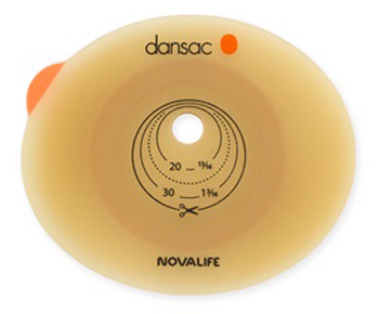 PLACCA PER COLO ILEO ED UROSTOMIA DANSAC NOVALIFE2 55MM RITAGLIABILE 10-47