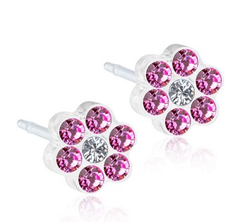 BLOMDAHL GIOIELLO MP DAISY 5MM ROSE CRYSTAL