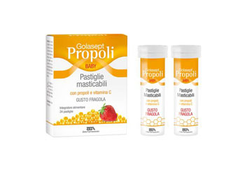GOLASEPT PROPOLI BABY 24 COMPRESSE MASTICABILI FRAGOLA