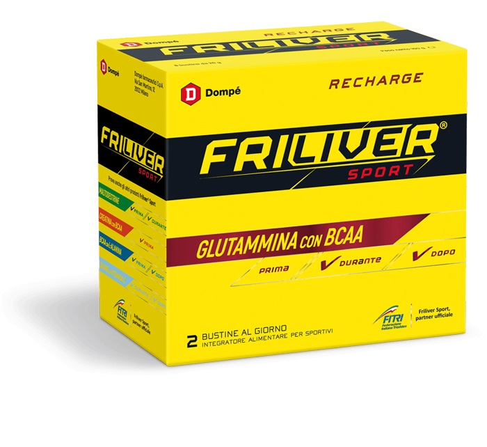 Friliver Sport Recharge Integratore di Glutammina Con BCAA 8 Bustine offerta