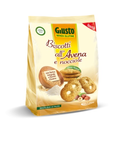 GIUSTO SENZA GLUTINE BISCOTTI ALL'AVENA CON NOCCIOLE