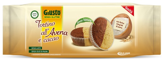 GIUSTO SENZA GLUTINE TORTINO AVENA E CACAO