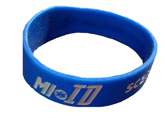 BRACCIALE SALVAVITA MIOID IN SILICONE BLU L