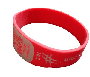BRACCIALE SALVAVITA MIOID IN SILICONE ROSSO M