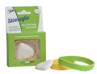 STOMEGLIO BRACCIALETTO ALLA CITRONELLA ALLONTANA ZANZARA 240 ORE VERDE PER UOMINI