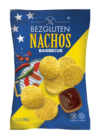 BEZGLUTEN NACHOS BARBECUE GLUTEN FREE 80 G